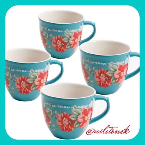 The Pioneer Woman 4 Piece Vintage Floraln Mug - Picture 1 of 5